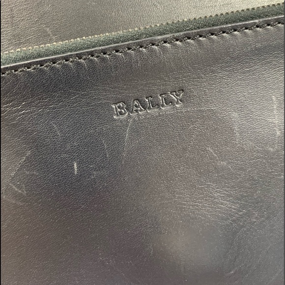 Genuine vintage BALLY black signature canvas and leather shoulder bag purse - Picture 8 of 15